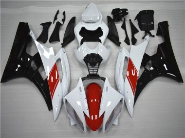 ABS 2006-2007 Red White Black Yamaha YZF R6 Moto Fairings Canada