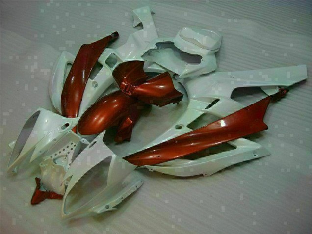 ABS 2006-2007 White Brown Yamaha YZF R6 Motorcylce Fairings Canada ABS 2006-2007 White Brown Yamaha YZF R6 Motorcylce Fairings Canada