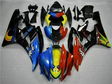 2006-2007 Yellow Blue Red Yamaha YZF R6 Motorcycle Fairings Kit Canada