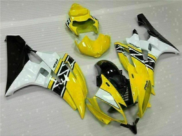 ABS 2006-2007 Yellow White Black Yamaha YZF R6 Motorcylce Fairings Canada ABS 2006-2007 Yellow White Black Yamaha YZF R6 Motorcylce Fairings Canada
