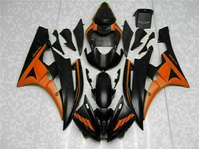 ABS 2006-2007 Orange Black Yamaha YZF R6 Bike Fairing Canada ABS 2006-2007 Orange Black Yamaha YZF R6 Bike Fairing Canada