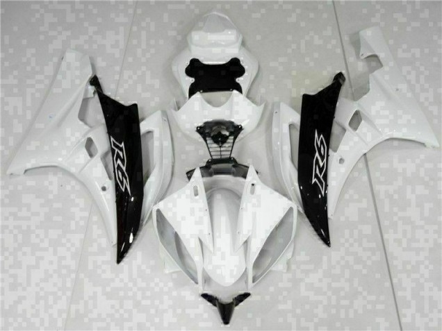ABS 2006-2007 White Black Yamaha YZF R6 Bike Fairings Canada ABS 2006-2007 White Black Yamaha YZF R6 Bike Fairings Canada