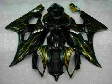 ABS 2006-2007 Black Yamaha YZF R6 Bike Fairing Kit Canada
