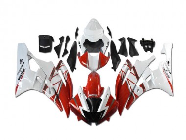 ABS 2006-2007 Red White Yamaha YZF R6 Motorcycle Fairings & Bodywork Canada