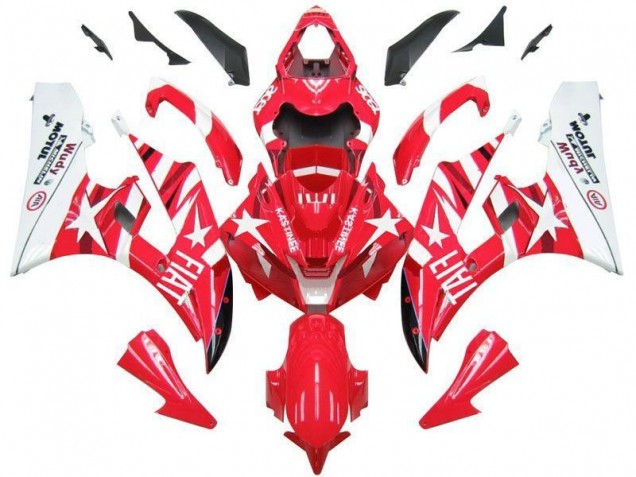 ABS 2006-2007 Red White Star Fiat Yamaha YZF R6 Motorbike Fairings Canada ABS 2006-2007 Red White Star Fiat Yamaha YZF R6 Motorbike Fairings Canada
