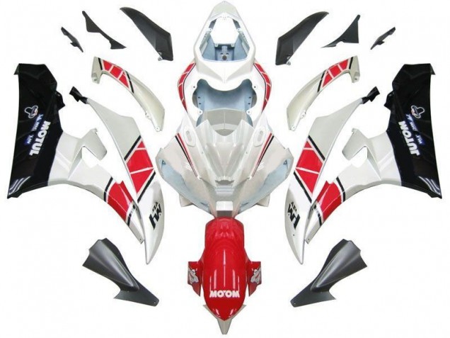 ABS 2006-2007 White Red Black Yamaha YZF R6 Bike Fairings Canada ABS 2006-2007 White Red Black Yamaha YZF R6 Bike Fairings Canada