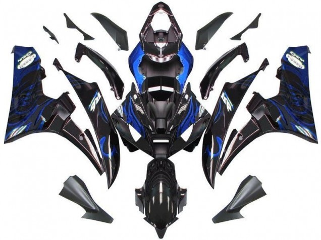 ABS 2006-2007 Black Blue Flame Yamaha YZF R6 Motor Bike Fairings Canada ABS 2006-2007 Black Blue Flame Yamaha YZF R6 Motor Bike Fairings Canada