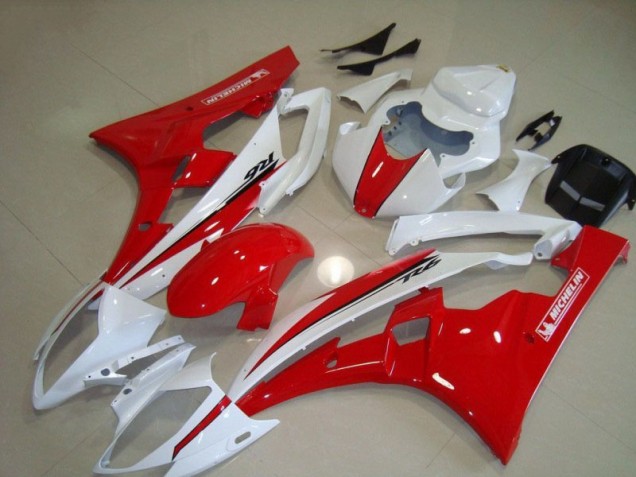ABS 2006-2007 Red White Yamaha YZF R6 Motorcycle Fairing Canada