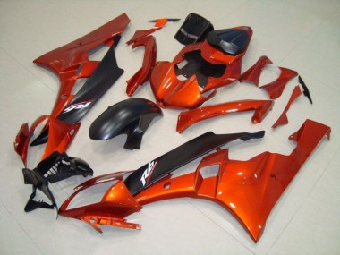 ABS 2006-2007 Orange Matte Black Yamaha YZF R6 Motorcycle Fairing Kits Canada