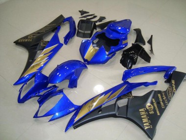 ABS 2006-2007 Black Blue with Gold Sticker Yamaha YZF R6 Motorcycle Fairing Canada
