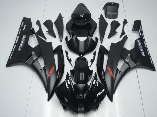 ABS 2006-2007 Matte Black and Glossy Black Yamaha YZF R6 Motorbike Fairing Kits Canada ABS 2006-2007 Matte Black and Glossy Black Yamaha YZF R6 Motorbike Fairing Kits Canada
