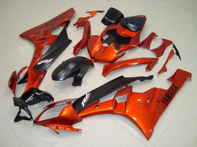 ABS 2006-2007 Orange Matte Black Yamaha YZF R6 Motorcycle Replacement Fairings Canada ABS 2006-2007 Orange Matte Black Yamaha YZF R6 Motorcycle Replacement Fairings Canada