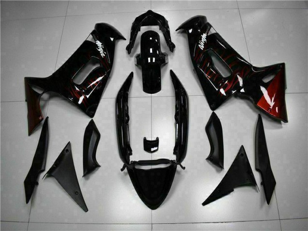 ABS 2006-2008 Red Flame Kawasaki EX650 Motorcycle Fairing Canada ABS 2006-2008 Red Flame Kawasaki EX650 Motorcycle Fairing Canada
