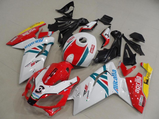 ABS 2006-2011 Red and Wihte Aprilia RS125 Bike Fairings Canada ABS 2006-2011 Red and Wihte Aprilia RS125 Bike Fairings Canada