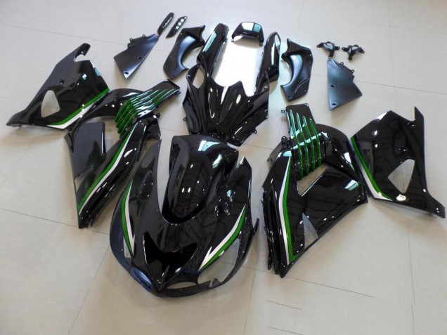 ABS 2006-2011 Glossy Black with Green Line Kawasaki ZX14R ZZR1400 Motor Bike Fairings Canada ABS 2006-2011 Glossy Black with Green Line Kawasaki ZX14R ZZR1400 Motor Bike Fairings Canada
