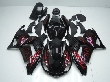 2006-2011 Red Flame Kawasaki ZX14R ZZR1400 Motorcycle Bodywork Canada