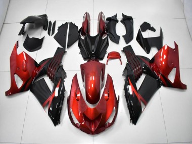 ABS 2006-2011 Red Black Kawasaki ZX14R ZZR1400 Motorcycle Fairing Kits Canada