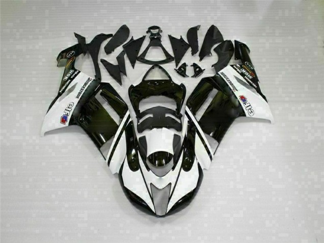 ABS 2007-2008 Black White Kawasaki ZX6R Bike Fairings Canada ABS 2007-2008 Black White Kawasaki ZX6R Bike Fairings Canada