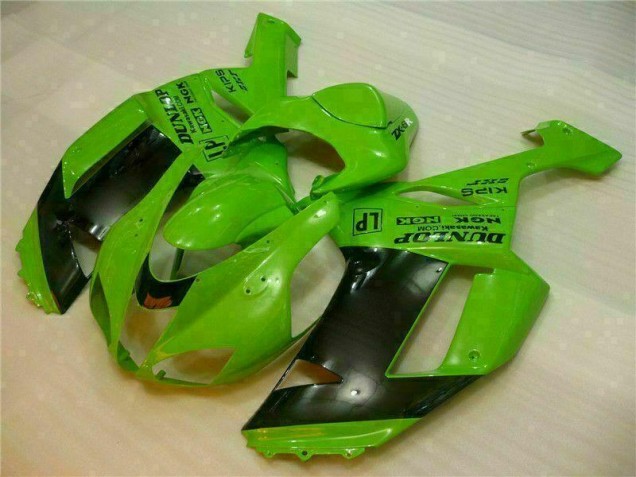ABS 2007-2008 Green Black Dunlop Kawasaki ZX6R Motorbike Fairing Kits Canada ABS 2007-2008 Green Black Dunlop Kawasaki ZX6R Motorbike Fairing Kits Canada