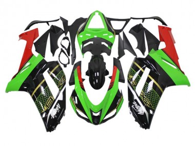 ABS 2007-2008 Green Black Kawasaki ZX6R Motorcycle Fairing Kit Canada