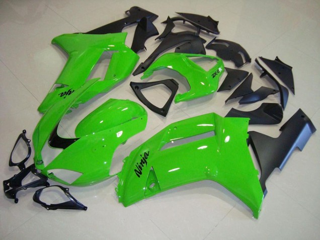 2007-2008 Green Matte Black Kawasaki ZX6R Motorcycle Fairing Canada 2007-2008 Green Matte Black Kawasaki ZX6R Motorcycle Fairing Canada