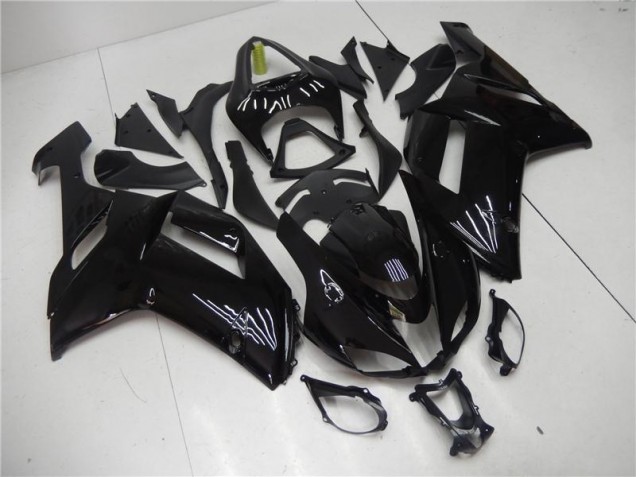 ABS 2007-2008 Glossy Black Kawasaki ZX6R Motorcycle Bodywork Canada ABS 2007-2008 Glossy Black Kawasaki ZX6R Motorcycle Bodywork Canada