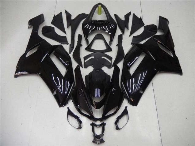 ABS 2007-2008 Glossy Black Kawasaki ZX6R Motorcycle Bodywork Canada ABS 2007-2008 Glossy Black Kawasaki ZX6R Motorcycle Bodywork Canada