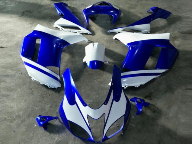 ABS 2007-2008 Blue White Kawasaki ZX6R Motorcycle Replacement Fairings Canada ABS 2007-2008 Blue White Kawasaki ZX6R Motorcycle Replacement Fairings Canada