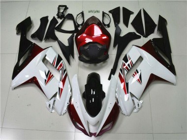 ABS 2007-2008 White Black Red Kawasaki ZX6R Motorbike Fairings Canada