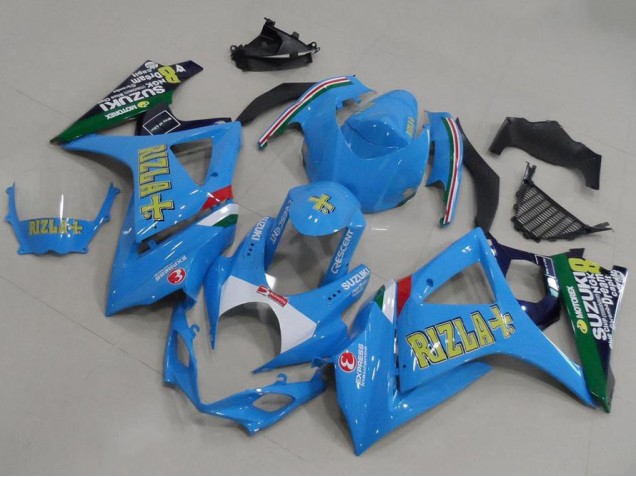 ABS 2007-2008 Light Blue Rizla Suzuki GSXR 1000 K7 Motorcycle Fairings Kit Canada ABS 2007-2008 Light Blue Rizla Suzuki GSXR 1000 K7 Motorcycle Fairings Kit Canada