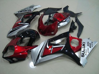 2007-2008 Red Black Silver Suzuki GSXR 1000 K7 Bike Fairing Canada