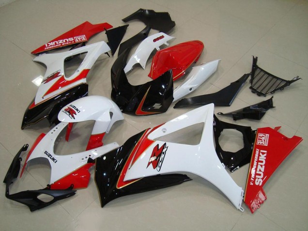ABS 2007-2008 White Red Black Suzuki GSXR 1000 K7 Replacement Motorcycle Fairings Canada ABS 2007-2008 White Red Black Suzuki GSXR 1000 K7 Replacement Motorcycle Fairings Canada