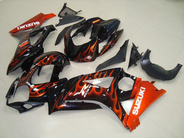 ABS 2007-2008 Orange Flame Suzuki GSXR 1000 K7 Motorbike Fairing Kits Canada ABS 2007-2008 Orange Flame Suzuki GSXR 1000 K7 Motorbike Fairing Kits Canada