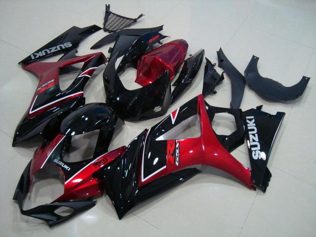 2007-2008 Red Black Suzuki GSXR 1000 K7 Moto Fairings Canada