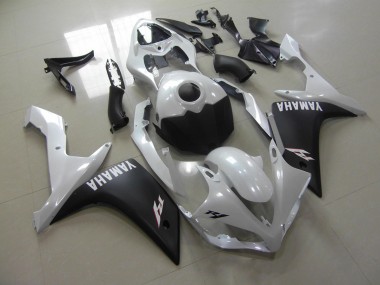 ABS 2007-2008 Pearl White Matte Black Yamaha YZF R1 Replacement Motorcycle Fairings Canada