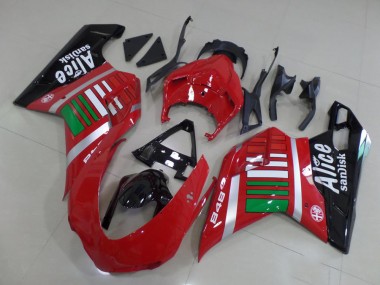 ABS 2007-2014 Alice with Green Ducati 848 1098 1198 Motorcycle Bodywork Canada