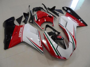 2007-2014 Red White Ducati 848 1098 1198 Motorcycle Fairings Kit Canada