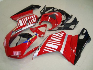 2007-2014 Red White Ducati 848 1098 1198 Motorcylce Fairings Canada