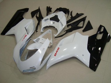 2007-2014 Pearl White Black Ducati 848 1098 1198 Motorcycle Fairing Kits Canada
