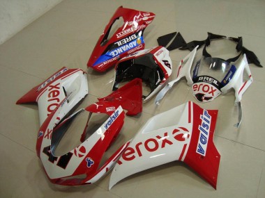 2007-2014 White Red Xerox Ducati 848 1098 1198 Bike Fairings Canada