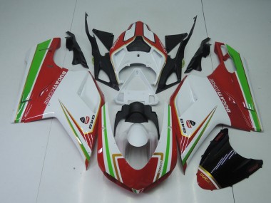 2007-2014 Red White and Green Ducati 848 1098 1198 Replacement Motorcycle Fairings Canada