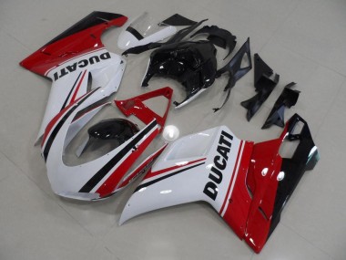 2007-2014 Red White Black Ducati 848 1098 1198 Bike Fairing Kit Canada