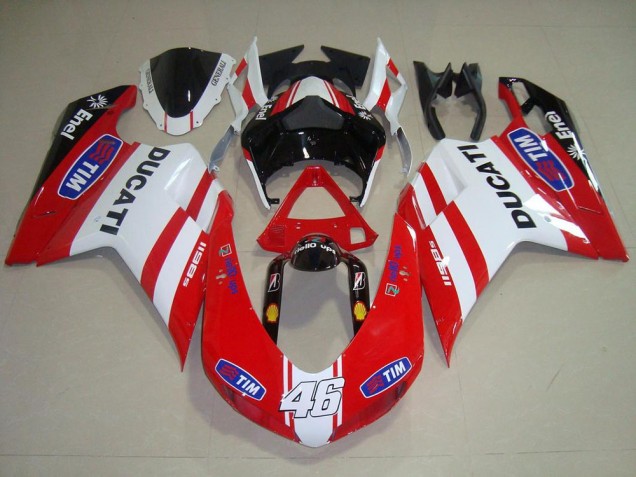 2007-2014 Red White 46 Ducati 848 1098 1198 Motorcycle Bodywork Canada