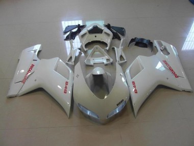 ABS 2007-2014 Pearl White Red Decals Ducati 848 1098 1198 Motor Fairings Canada