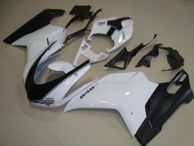 2007-2014 White Matte Black Ducati 848 1098 1198 Motorcycle Fairing Canada