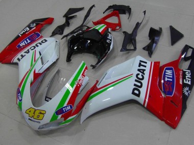 ABS 2007-2014 Red White Yellow 46 Ducati 848 1098 1198 Bike Fairings Canada