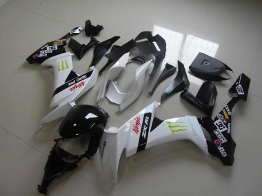 ABS 2008-2010 White Monster Kawasaki ZX10R Bike Fairings Canada