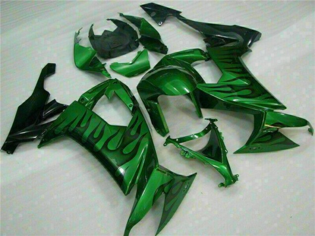 ABS 2008-2010 Green Flame Kawasaki ZX10R Bike Fairings Canada ABS 2008-2010 Green Flame Kawasaki ZX10R Bike Fairings Canada