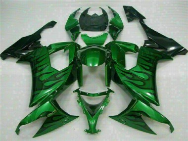 ABS 2008-2010 Green Flame Kawasaki ZX10R Bike Fairings Canada