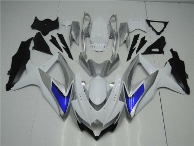 ABS 2008-2010 White Silver Blue Suzuki GSXR 600/750 Motorcycle Fairings Kit Canada